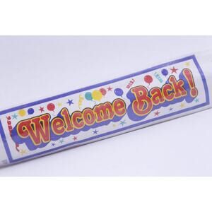Welcome Back, BANNER Party Paper Decor, Home Sign, SIGNage Graphics